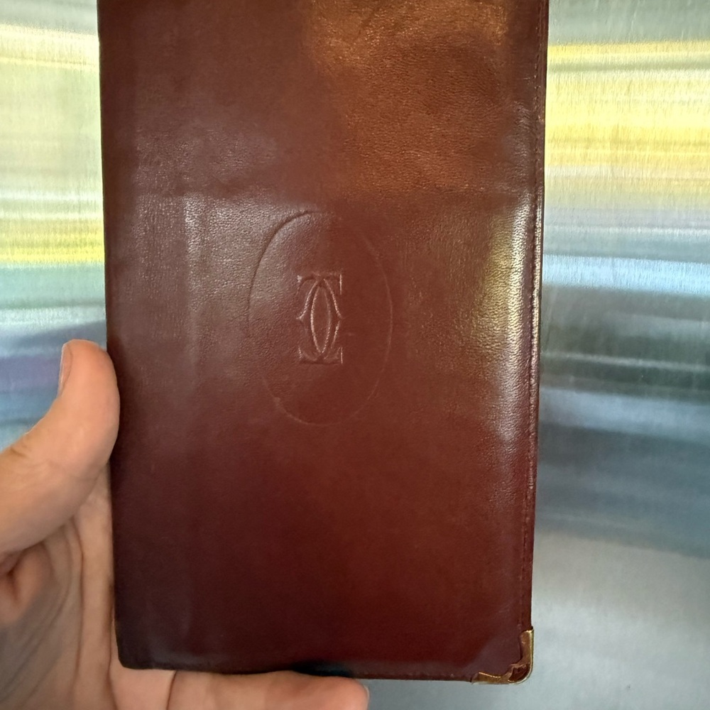 Cartier Rich Brown Leather Travel Holder